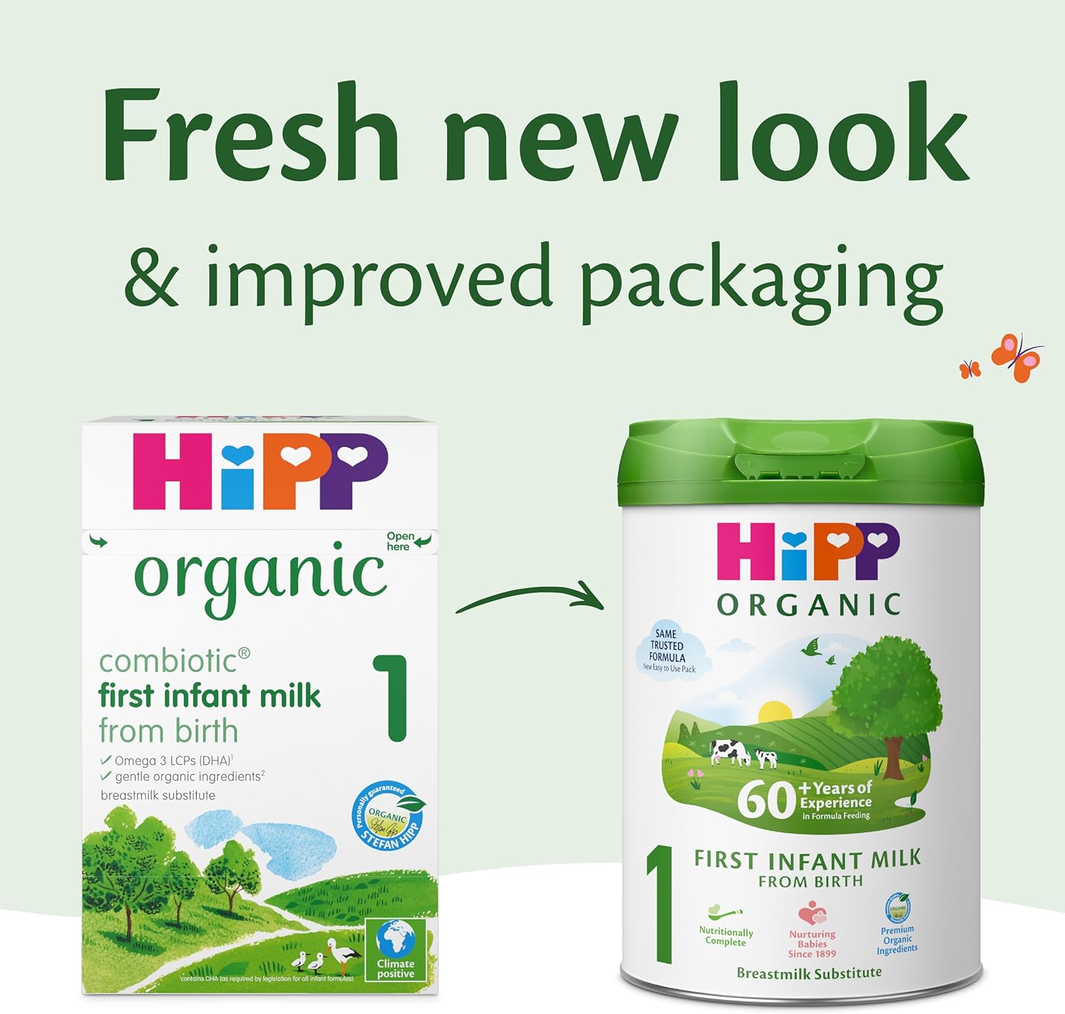 HiPP Organic 1 First Infant Baby Milk Powder Formula, from Birth, 800g (Pack of 6)