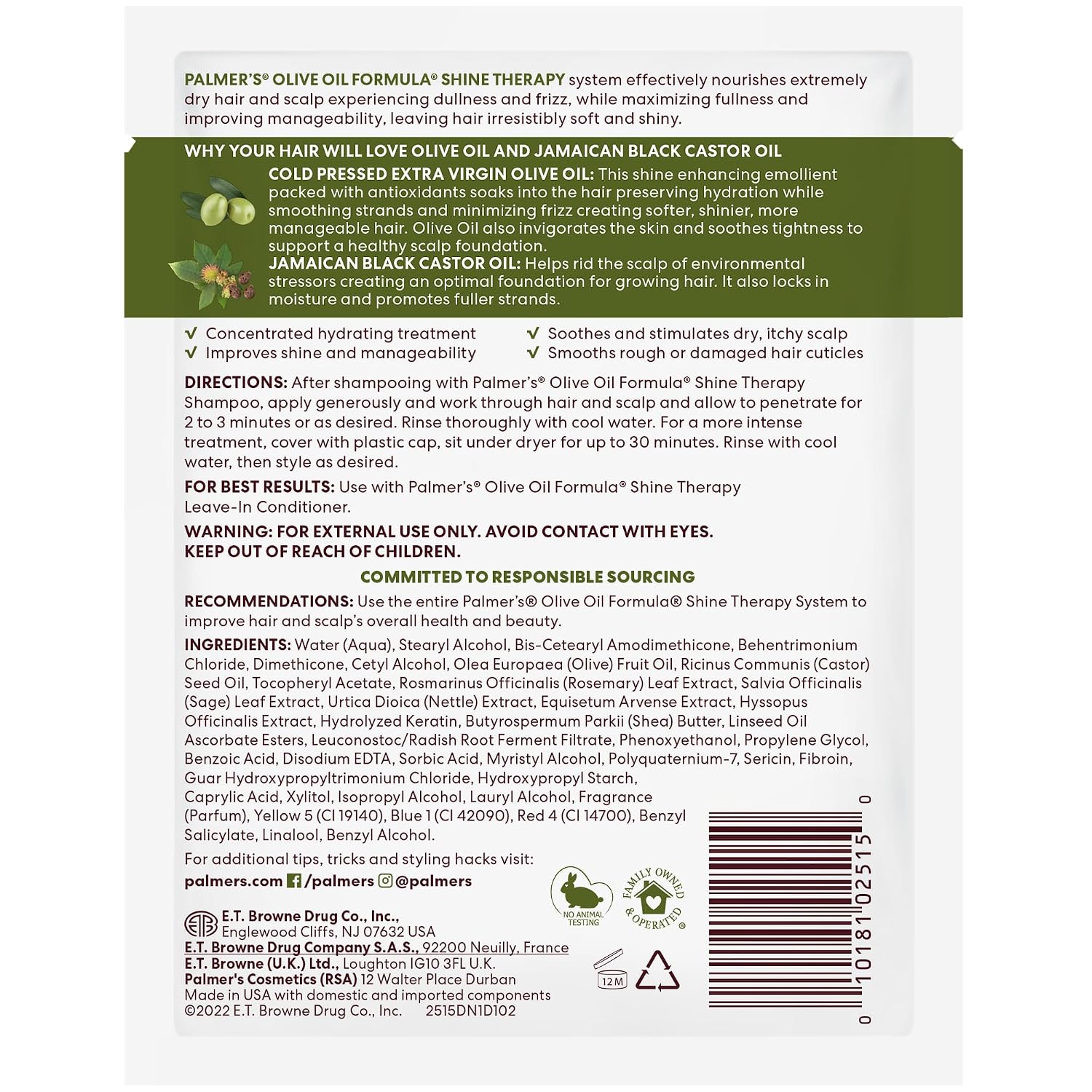 Palmer's Olive Oil Formula Deep Conditioning Pack, 60 Gram