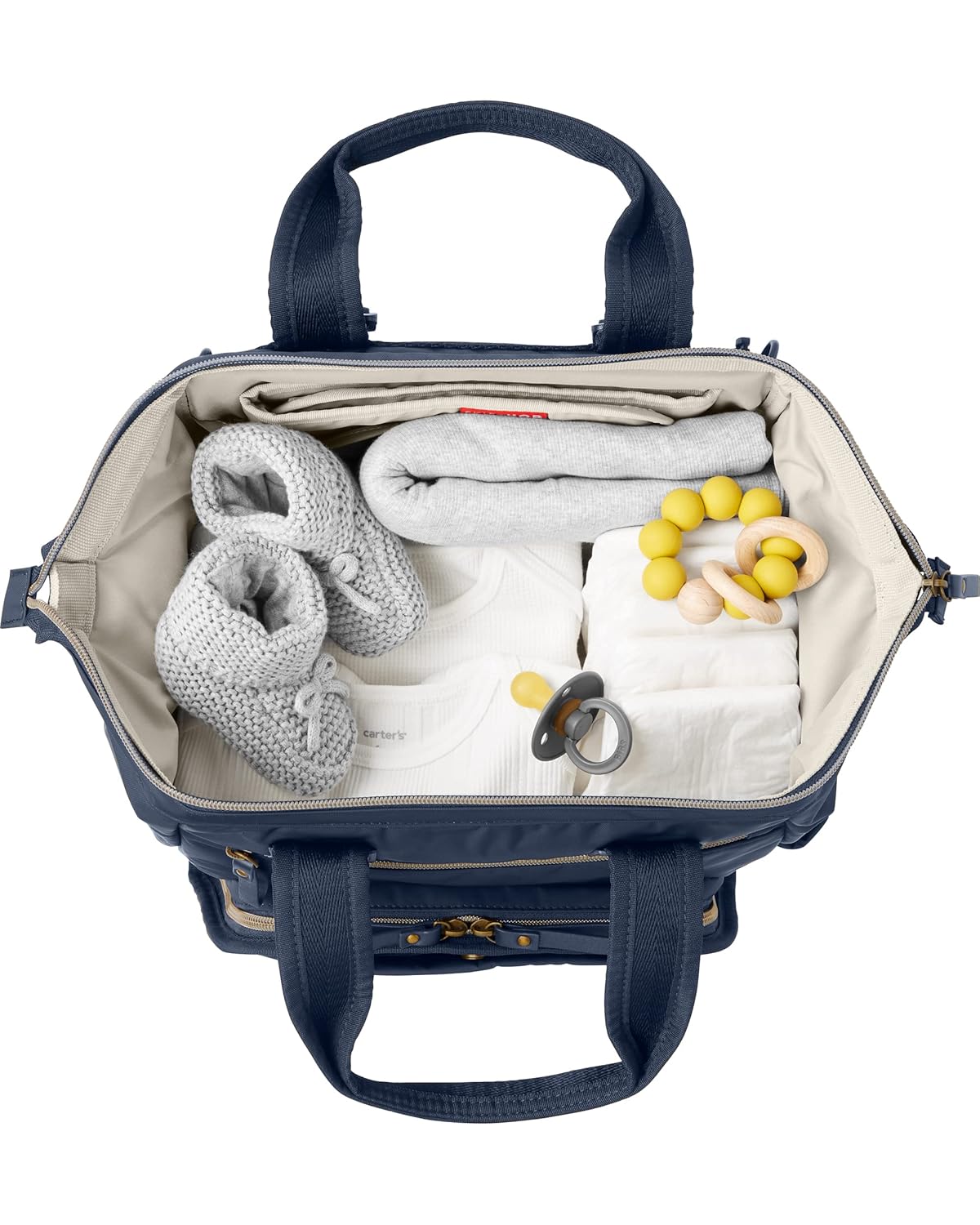 Skip Hop Diaper Bag Backpack: Mainframe Large Capacity Wide Open Structure with Changing Pad & Stroller Attachement, Navy, 9M203610