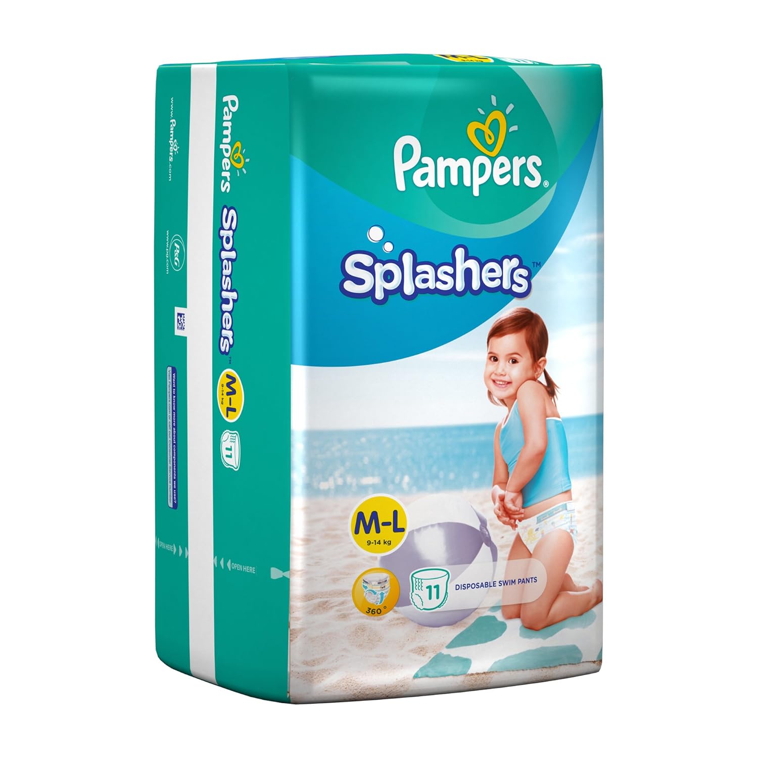 Pampers Splashers Disposable Swim Pants Diapers, Large, 11 Count - Unisex