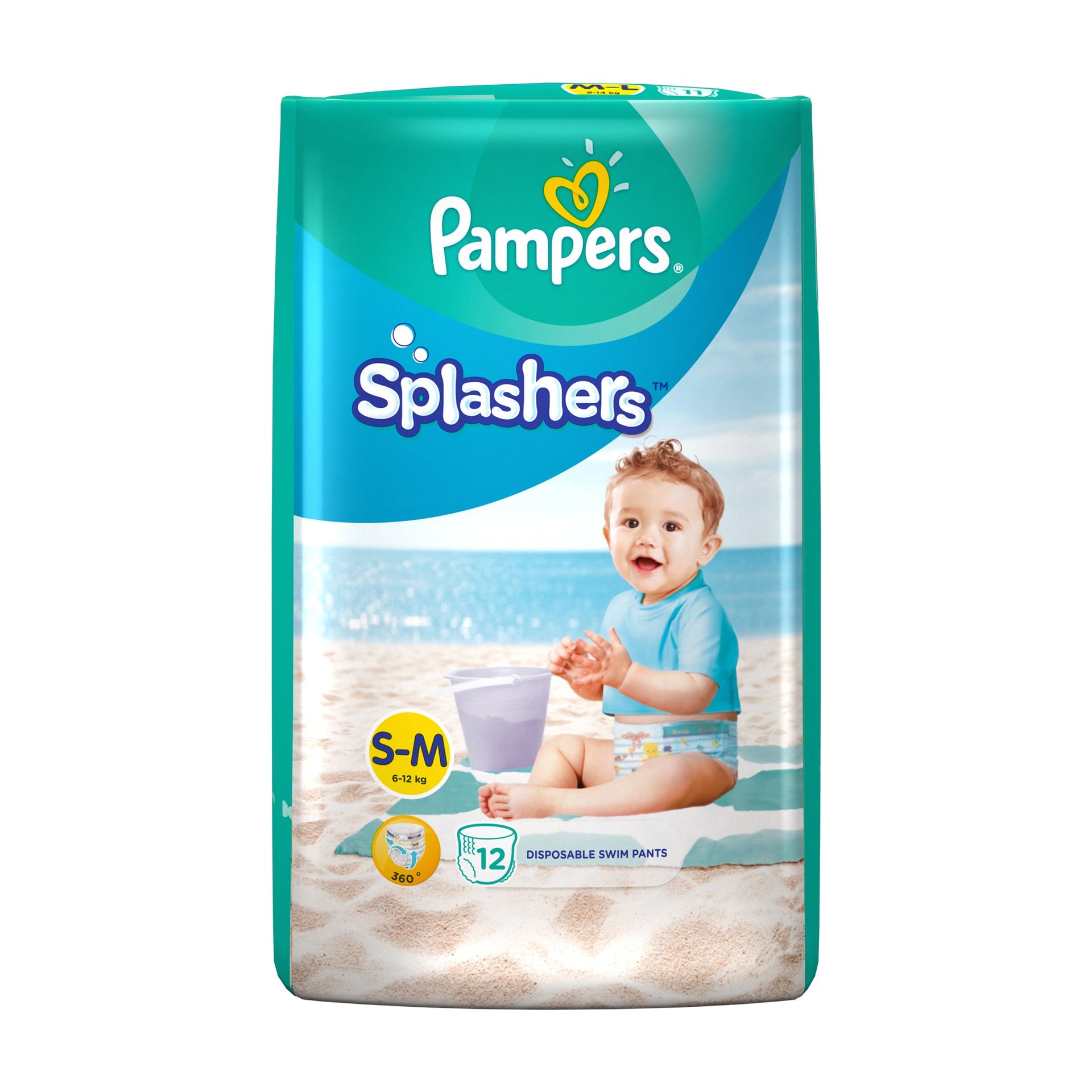 Pampers Splashers Disposable Swim Pants Diapers, Xl, 10 Count - Unisex