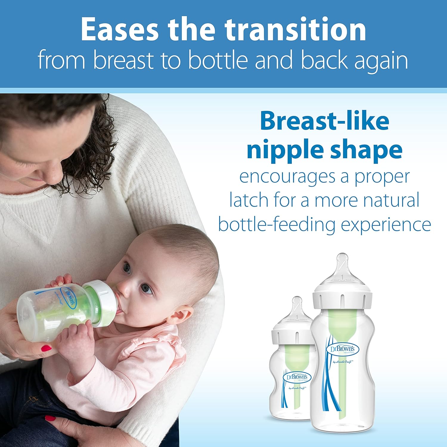 Dr. Brown's Options+ Wide Neck Baby Bottle Nipple (Pack of 1, White)