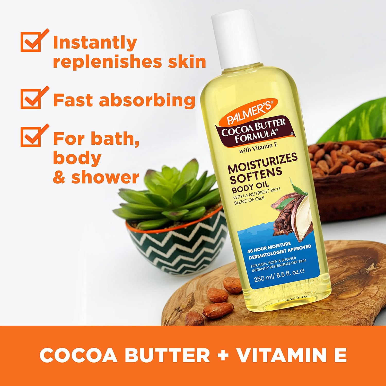 Palmer'S Cocoa Butter Formula Moisturizing Body Oil With Vitamin E, 8.5 Fl Oz