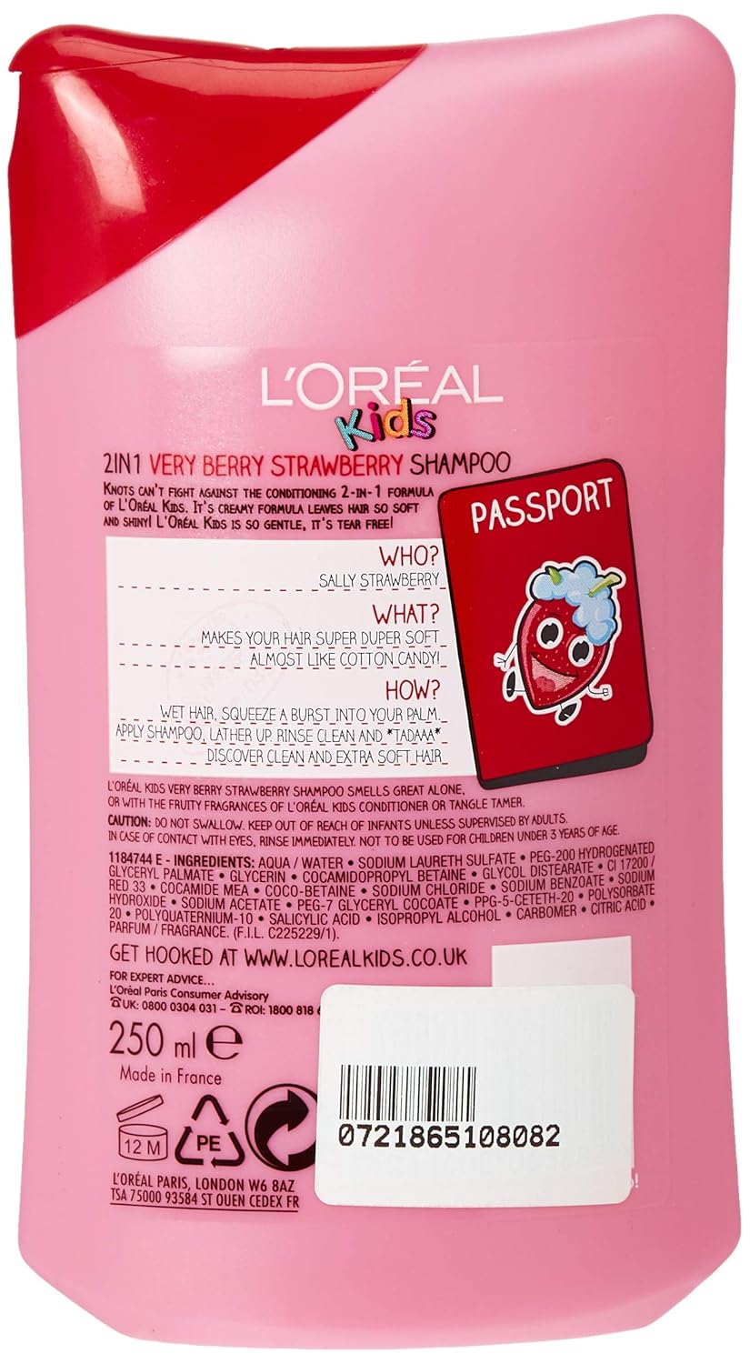 L'OREAL PARIS Kid's Very Berry Strawberry Shampoo- 250ml