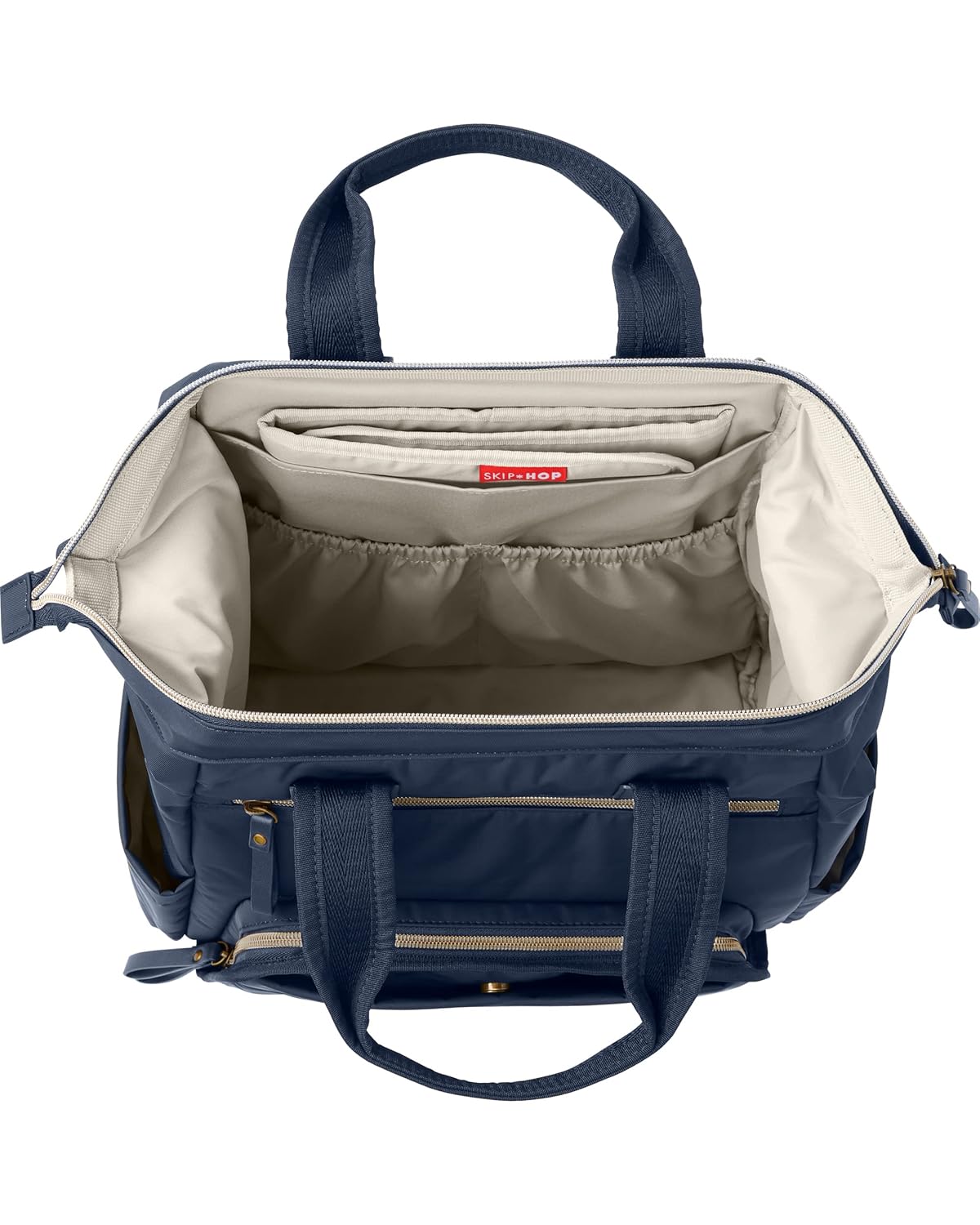 Skip Hop Diaper Bag Backpack: Mainframe Large Capacity Wide Open Structure with Changing Pad & Stroller Attachement, Navy, 9M203610