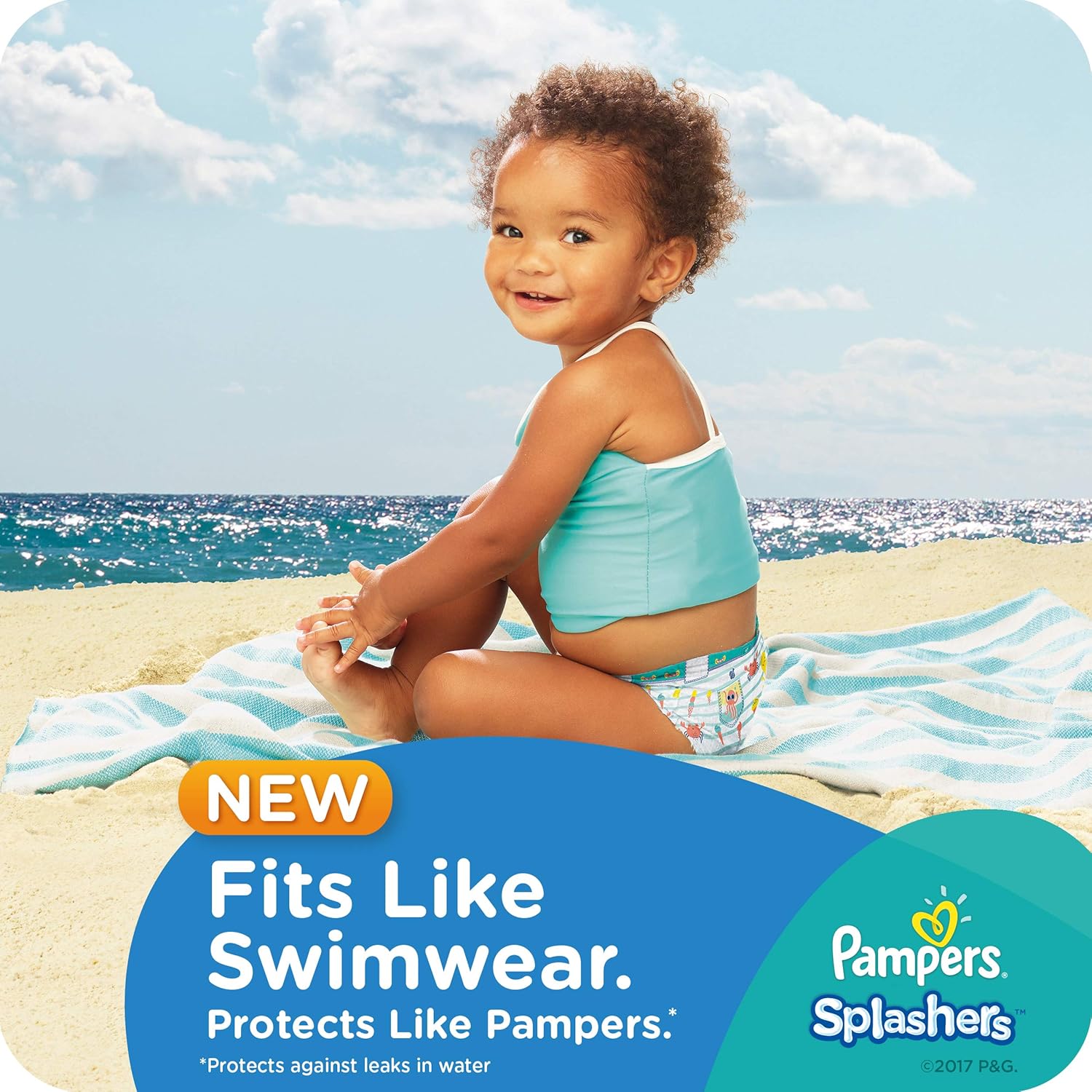 Pampers Splashers Disposable Swim Pants Diapers, Large, 11 Count - Unisex