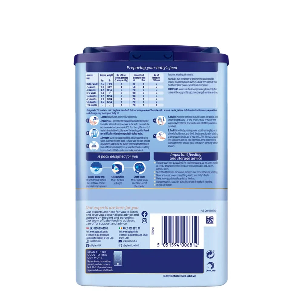 Aptamil First Infant Milk 1 From Birth, 800 gms
