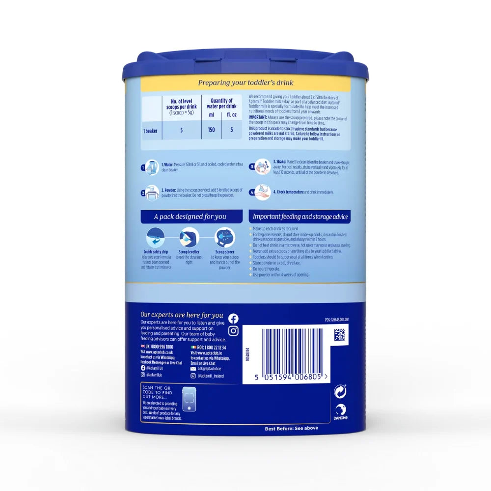 Aptamil 3 Toddler Baby Milk Powder Formula, 1-2 Years, 800g