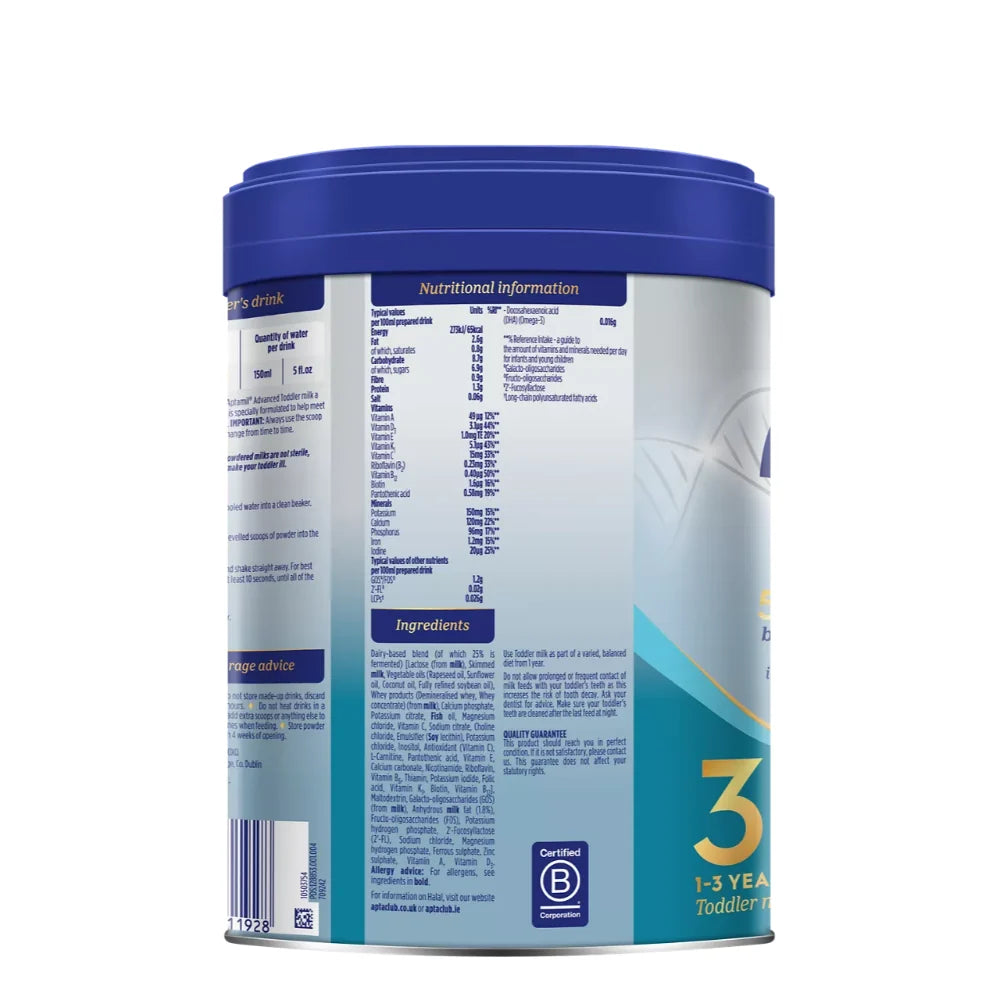 Aptamil 3 Advanced Toddler Milk Powder Formula 1-3 Yrs 800G