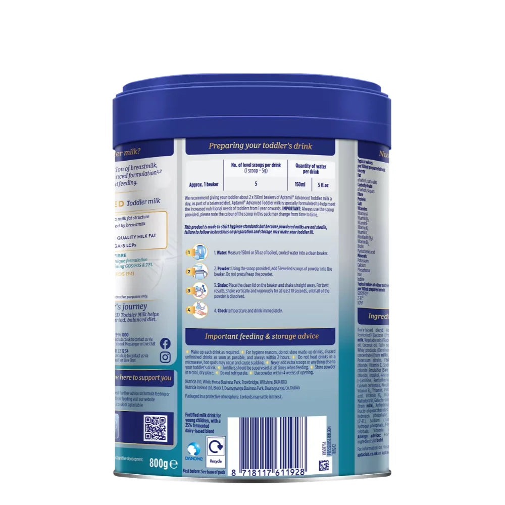 Aptamil 3 Advanced Toddler Milk Powder Formula 1-3 Yrs 800G
