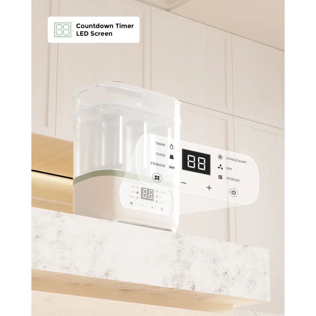 Momcozy 8-in-1 Baby Bottle Steam Sterilizer & Dryer