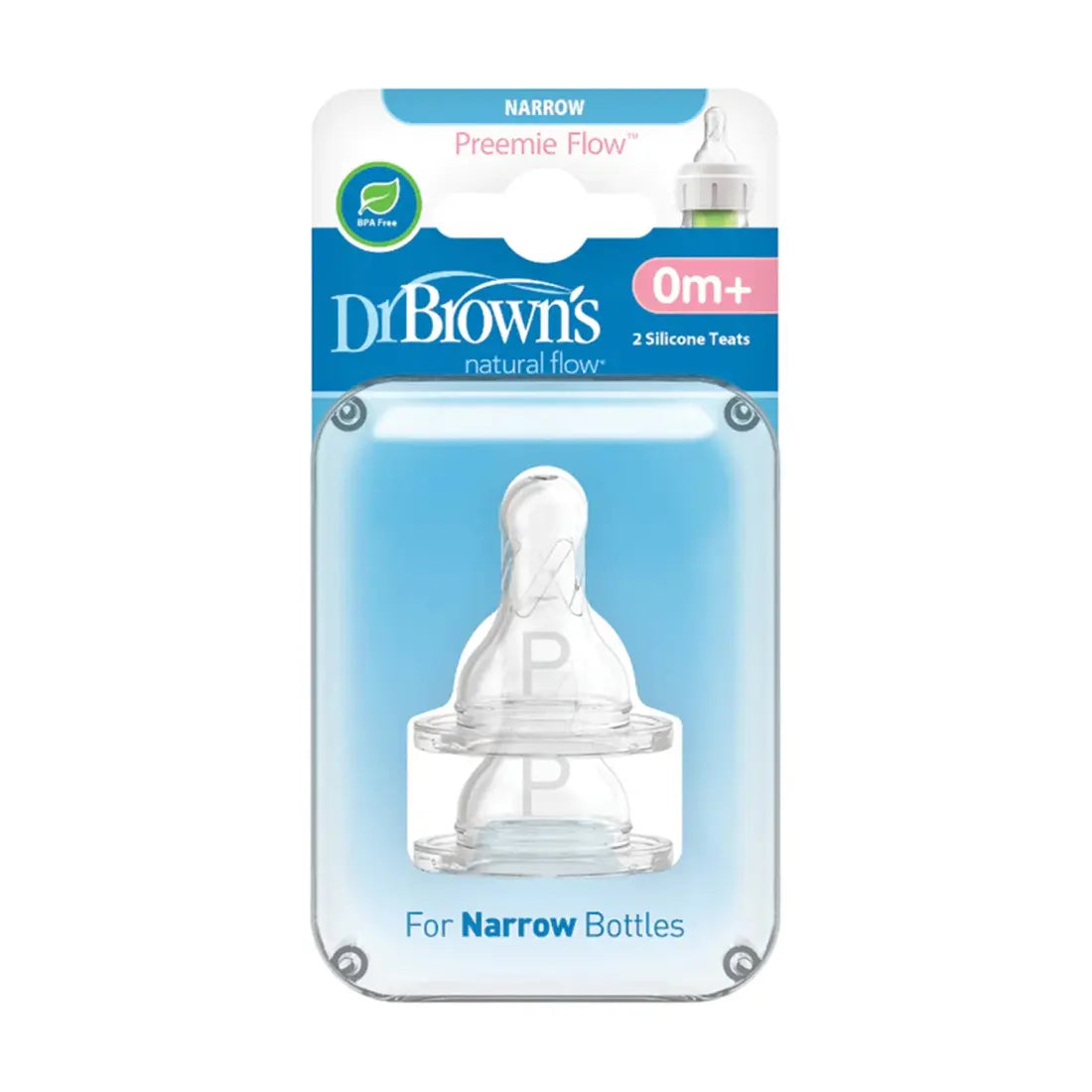 Dr. Brown's Natural Flow Standard Narrow Neck Nipple (Pack of 2)