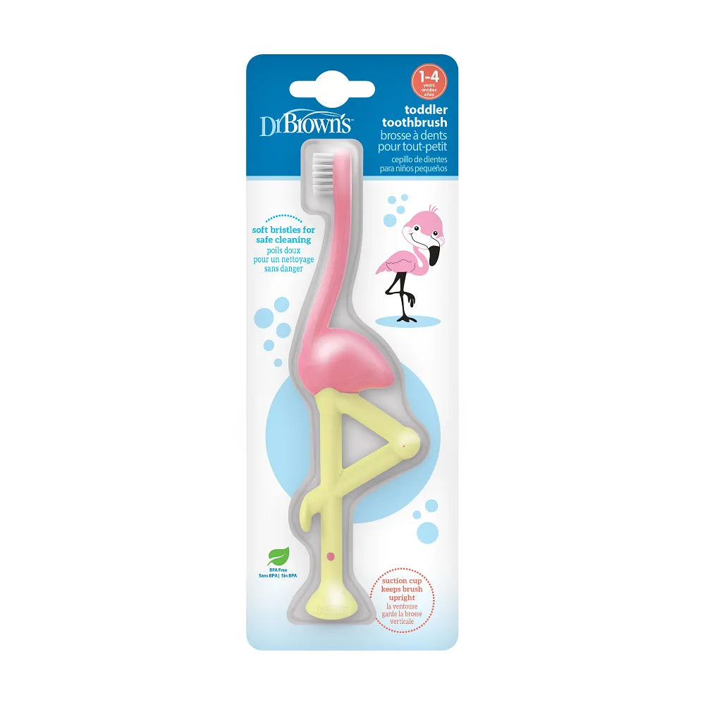 Dr Brown's Flamingo Toddler Toothbrush, 1-Pack