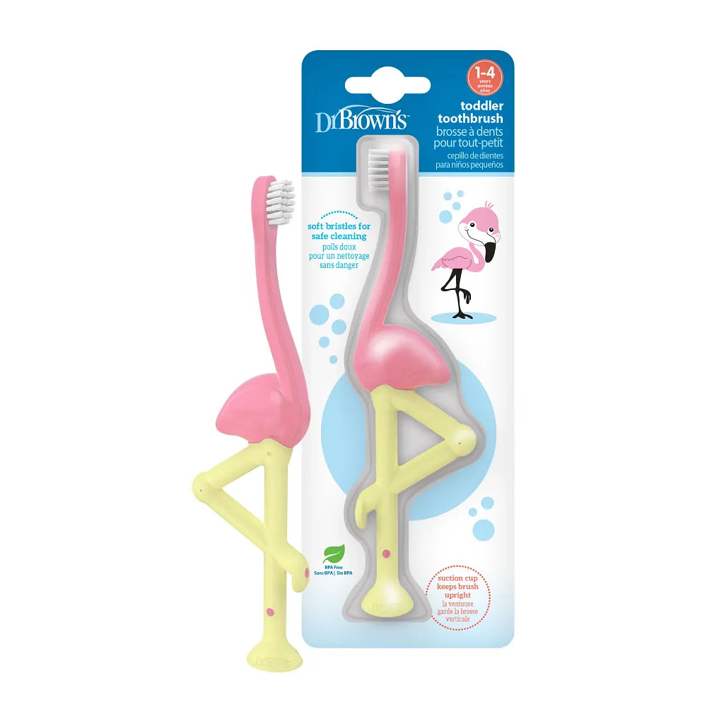 Dr Brown's Flamingo Toddler Toothbrush, 1-Pack