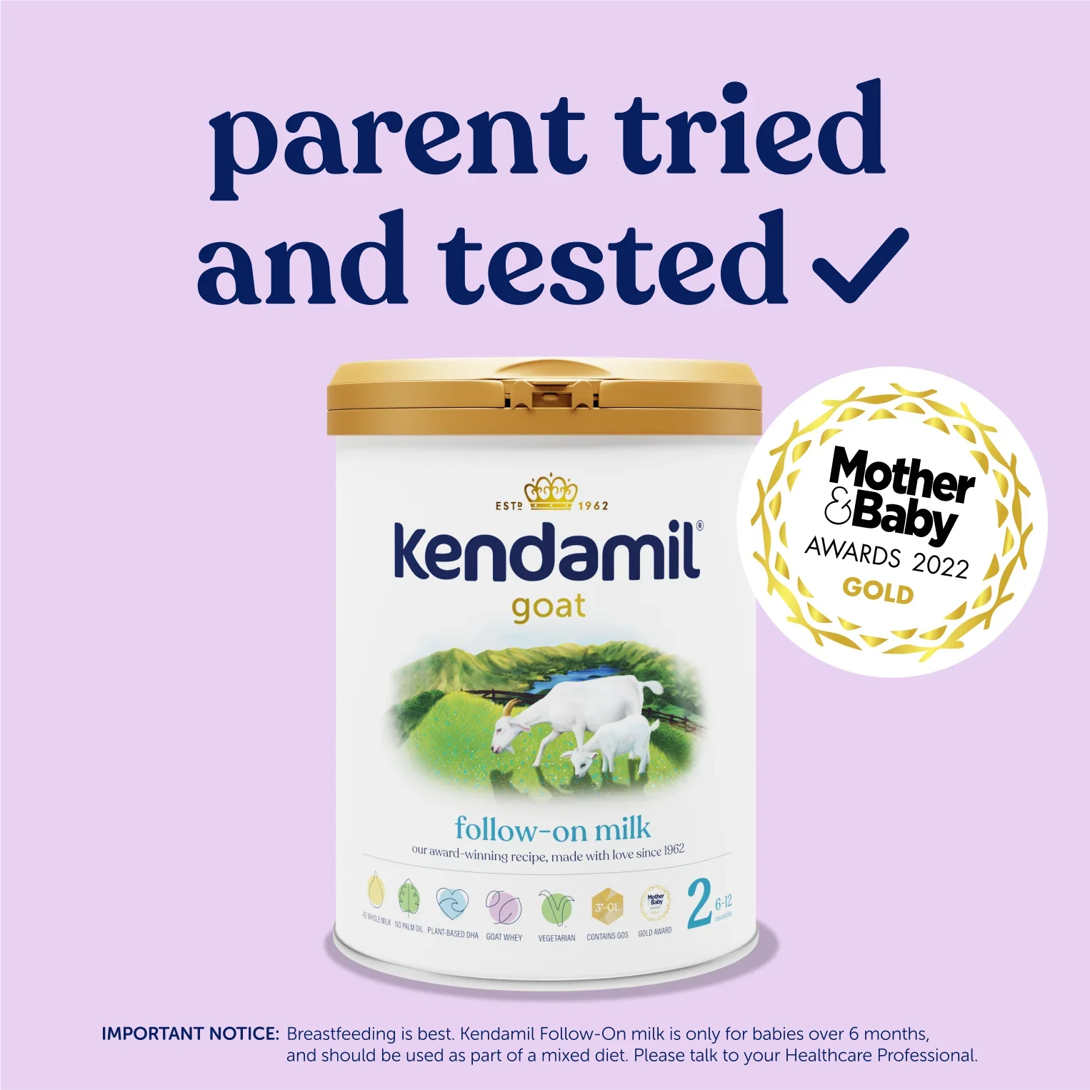 Kendamil Goat Stage 2 Follow-On Milk (6-12 Months) (800g)