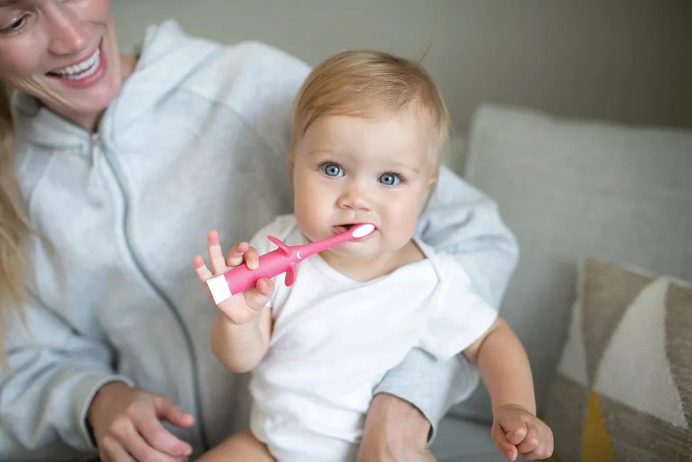 Dr. Brown’s™ Infant-to-Toddler Toothbrush, Elephant - Pink