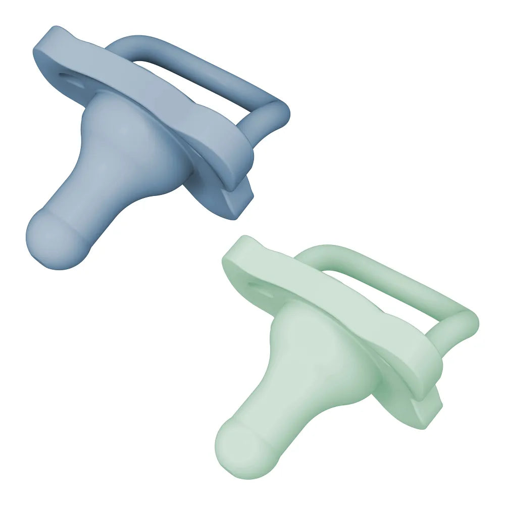Dr. Brown’s® HappyPaci™ 100% Silicone One-Piece Pacifier, 2-Pack-Blue and Green