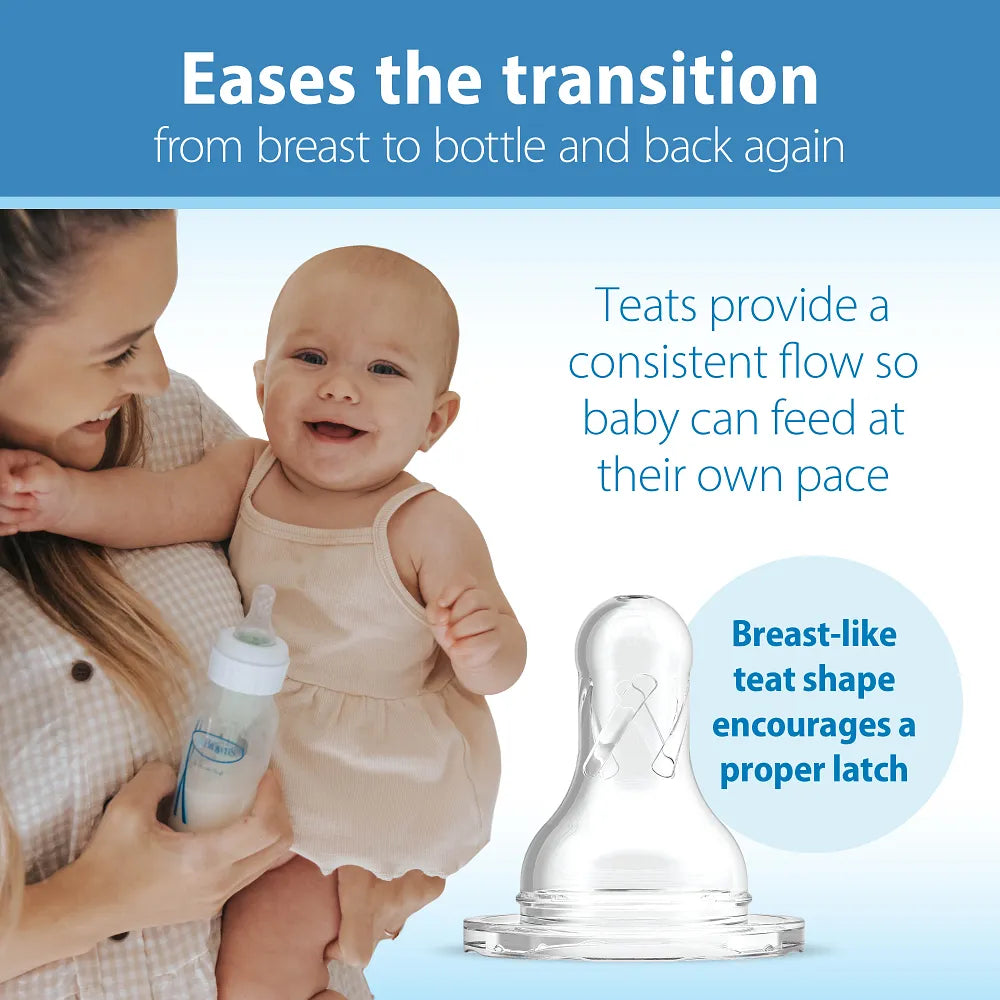 Dr. Brown's Natural Flow Standard Narrow Neck Nipple (Pack of 2)