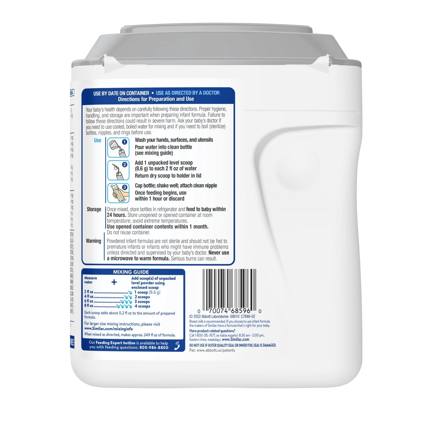 Similac 360 Total Care Baby Formula Powder, 34-oz Tub